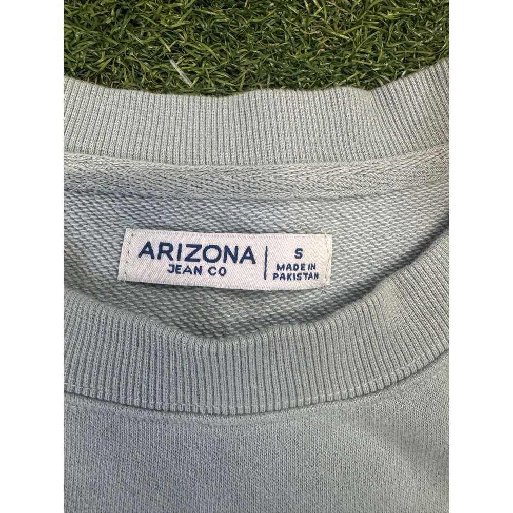 Arizona Jean‎ Co Womens Small Sweatshirt Aqua Tourmaline Exposed Seams NWT - Picture 6 of 8